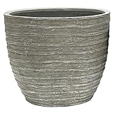 Dehner Pflanztopf Prunus, rund, Ø ca. 31 cm, Höhe ca. 25 cm, Leichtbeton, b