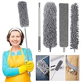 ARTISTORE 3 PCS Staubwedel Teleskop Mikrofasern Staubwischer Staubbesen für Kronleuchte Mauerecke & Kfz (Staub Spinnweben & Papierstaub) Max.Lang 40-254