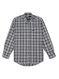 Wrangler Riggs Workwear Herren Long Sleeve Foreman Plaid Shirt Work Utility Hemd, blau/orange, 6X