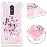 Keteen Hülle für LG K9 Glitzer Handyhülle, LG K8 2018 Transparent Cover Quicksand Silikon TPU Bumper Schutzhülle Anti-fallen Rutschfest Handy Hülle für LG K8 2018/LG K9 - D