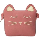 Ondeam Kinder-Geldbörse für kleine Mädchen, Schultertasche, PU-Crossbody-Tasche für Kleinkinder (Pink B)