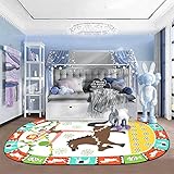 KAQQK Cartoon Tier Kurzflor Teppich Wohnzimmer Weiche Heimdekoration Schlafzimmer rutschfeste Krabbelmatte Plüschdekoration Flauschiger Dicker Weicher Teppich 40x60