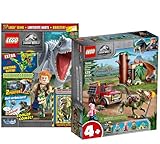 Lego Set - Jurassic World Flucht des Stygimoloch 76939 + Jurassic World Heft (Rätsel, Comics, Poster) inklusive Lego Polybag