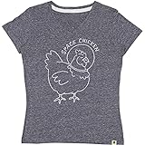 John Deere Do Good Today Women's Ladies Space Chicken V-Neck T-Shirt-Navy-XXL