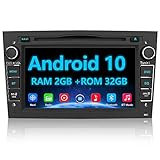 AWESAFE Android 10 Autoradio für Opel 2DIN Radio mit Navi, unterstützt DAB+ WiFi CD DVD Bluetooth MirrorLink 7 Zoll Bildschirm RDS Radio - Schw