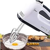 Elektrischer Handmixer, Elektrischer Handkuchen-Schneebesen-Mini-Eiercreme-Schläger mit 7 Geschwindigkeiten zum Backen von Keksen, Kuchen, Teig, Teig