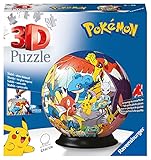 Ravensburger 3D Puzzle 11785 - Puzzle-Ball Pokémon - 72 Teile - Puzzle-Ball für Pokémon Fans ab 6 J