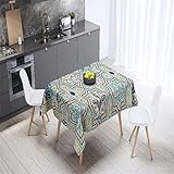 MRONEAL Traditionelle, Leicht Zu Reinigende Hotelwohnzimmerdekoration, Rechteckige, wasserdichte Tischdecke, Restaurantküche, Ölbeständige Tischdecke, Antifouling-Couchtisch 120x120