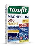 taxofit® Magnesium 500 Nacht | Entspannt die Muskeln im Schlaf & unterstützt das Einschlafen | 30 Tab