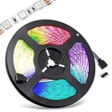 UltraBright 1m 2m 3m 4m 5m DC 12V Nicht Wasserdicht IP20 5050 SMD RGB LED Fee Beleuchtung Strip Licht Streifen (5 Meter)