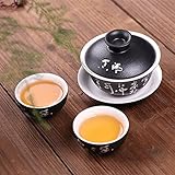 WHBGKJ Teekanne Chinesische Schwarze Geschirr Keramik Teekanne Kessel Teetassen Porzellan Kung Fu Tee Set Drinkware für Teezeremonie (Color : See chart6)