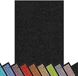 etm Hochwertige Fußmatte | schadstoffgeprüft | bewährte Eingangsmatte in Gewerbe & Haushalt | Schmutzfangmatte mit Top-Reinigungswirkung | Sauberlaufmatte waschbar & rutschfest (60x90 cm, Schwarz)