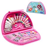 Peppa Pig Buntstifte Kinder Set, Peppa Wutz Bastelset Kinder 3 Jahre, Malset fü