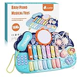 Lictin Musikspielzeug mit Licht & Ton Musikinstrumente Klavier Tastatur Babyspielzeug Apielzeug, Baby Musik Spielzeug Piano Musikspielzeug für Kinder Jahre Jungen und M