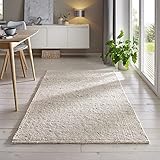 Taracarpet Gewalkter Handwebteppich Helsinki aus hochwertiger Schurwolle hergestellt in der EU fürs Wohnzimmer, Esszimmer, Schlafzimmer und die Küche geeignet 060x120 cm beig