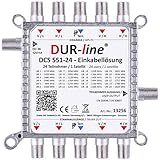 DUR-line DCS 551-24 - preiswerte Einkabellösung für 24 Teilnehmer für Quattro LNB - 1 x 24 SCR/DCSS User Bands - kaskadierbar [Digital, HDTV, FullHD, 4K, UHD]