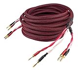 Dynavox Perfect Sound Lautsprecherkabel, Paar, Flexibles High-End Lautspecher-Kabel mit hochwertigen Bananensteckern, konfektioniert, Farbe schwarz/rot, Länge 5