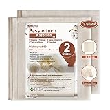 eFond Passiertuch, Käsetuch im 2 Stücke zum Zubereiten und Passieren von Speisen, 100% reine Baumwolle Seihtuch 60x60 cm, sauber umgeschlagene Gewebekanten, feingewebt Dichtegrad 90, wiederverwendb