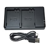 DSTE USB Dual Akkuladegerät Kompatibel mit Canon LP-E8 Batterie als LC-E8 - Versorgung über Micro-USB zu USB-A 2.0-Ladekab