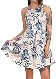 Aiki Keylook Damen Kleid Flowduction II Palmenprint 201-17-1095-KJ-2-12 Blue S