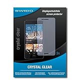 SWIDO Schutzfolie für HTC Desire 728G Dual SIM [2 Stück] Kristall-Klar, Hoher Härtegrad, Schutz vor Öl, Staub und Kratzer/Glasfolie, Displayschutz, Displayschutzfolie, Panzerglas-F