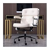 KTNG Ergonomie Einfacher Bürostuhl, Mikrofaser-Leder-Bossstuhl, Business-Desk-Stuhl, Zuhause Comfy sesshafte, verstellbare drehbare Swivel-Computerstuhl (Color : Beige, Größe : 34.3-36.6in)