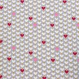 MAGAM-Stoffe Perlen-Herz Herzen Jersey Stoff Oeko-Tex Meterware 50