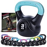 Body & Mind® Kettlebell Kugelhantel 2-20 kg - Workout Gewicht-Hantel für Kraft-Training - Profi Fitness Schwunghantel aus Kunststoff (b - 3 kg)