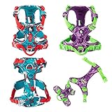 yongmutech Katzen- und Hundeleine Kein Zug Hund Kabelbaum Weste Nylon Reflektierende weiche Haustiergurt Hund for kleine große Hunde Laufen Trainingsgürtel französische Bulldogge H