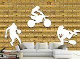 Fototapete 3D Effekt Tapete Bewegung Mauer Tapeten 3D Deko Wohnzimmer Wanddeko Wandbilder S