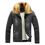 Herren Plus Size Winter Sherpa Gefütterte Jeansjacke Trucker Jacke Casual Revers Button Down Fleece Jeansjacke S-5XL, A100_gelb, L