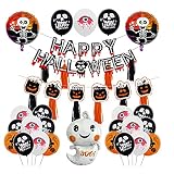 Halloween Dekoration Ballons,Halloween Deko,Halloween Luftballons Set,Halloween Deko Kinderparty,Hallowee Luftballons Skelett Geist Totenkopf Kürbis G
