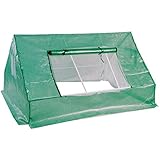 Gewächshaus 180x142x93/30cm PE-Überzug Treibhaus Folienzelt Beet G