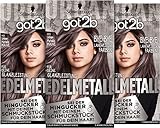 got2b Edelmetall M83 Urban Metallic Mauve Stufe 3 (3 x 143 ml), Haarfarbe mit Metall-Glanz-Booster für kühle, schimmernde Töne, Coloration mit Anti-Verblassen-Effek