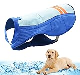 Mosucoirl Hundekühlweste Sommerhundemantel,Hundesumpfkühler Atmungsaktive Weste Verdunstungsjacke Anti-Hitze Sommerhundejacke für Sport Outdoor Walking Jagdtraining (Blau, XS)