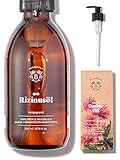 RIZINUSÖL BIO | 100% Rein, Natürlich & Kaltgepresst | Wimpern, Augenbrauen, Körper, Haare, Bart, Nägel | Vegan & Cruelty Free | Castor Oil | Glasflasche + Pumpe (200ml)
