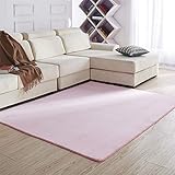 Teppich Feuchtigkeitsbeständig Teppich schlafzimme Reines Korallenvlies teppichunterlage pink 200X300