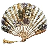 Ventilator Faltventilator Dragon Blade Fan Dragon Blade Fan Handfächer im chinesischen Stil Bambuspapier Faltfächer Party Hochzeitsdek