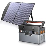 ALLPOWERS Tragbarer Generator 606Wh / 164000mAh Solar Generator (Solarpanel Optional) mit faltbarem 1x100W Solarpanel-Notstromversorgungs-Lithium-Batteriepack für Campingfischen im F