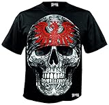 Mi Barrio Art Big Skull Frankfurt T-Shirt(unbedingt Größen Tabelle beachten) (M, schwarz)