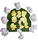 GS 8 Pack Ausstechformen, Cookie Backen Form, Cookies Cutter, Handpresse Keksstempel,Keksausstecher Osterausstecher Plätzchenform, Tiere Ausstecher Weihnachten S