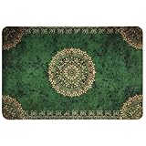 deco-mat Fußmatte Orient (40 x 60 cm, Grün) • rutschfeste und waschbare Fußmatte für außen/innen • saugstarke Schmutzfangmatte für Innen-/Außenbereich in orientalischem Desig