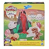 Play-Doh F1500 Slime Dino Crew Die Dino-Insel Vulkan-Spielset mit HydroGlitz Eiern und Überraschungen, Dino-Spielzeug für Kinder ab 4 J