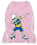 HARIZ Turnbeutel Fussball Dab Skelett Schweden Land Trikot Plus Geschenkkarten Rosa One S