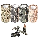 camouflage tape 8 rolls self-adhesive protection stretch bandage Camouflage Tape for Hunting Verschiedene Tarnfarben Tarnband Geeignet für Outdoor-Jagdaktivitäten, Sport, Festes Objekt 5cmx4.5