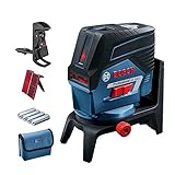 Bosch Professional Linienlaser GCL 2-50 C (roter Laser, Innenbereich, mit App-Funktion und Halterung, Arbeitsbereich: bis 20 m, 4x AA-Batterie, in Kartonschachtel)