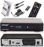 ANKARO DSR 4100 Plus HD Sat Receiver für Satellitenschüssel mit PVR Aufnahmefunktion, AAC-LC & Timeshift, UNICABLE, Digital, TV, HDMI, SCART, USB, DVB-S, DVB-S2, Astra Hotbird Sortiert + Satkab