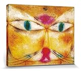 1art1 Paul Klee - Katze Und Vogel, 1928 Bilder Leinwand-Bild Auf Keilrahmen | XXL-Wandbild Poster Kunstdruck Als Leinwandbild 50 x 40