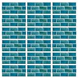 18 Stück 30 x 15 cm Retro 3D wasserdichte Fliesenaufkleber DIY selbstklebend Küche Aufkleb