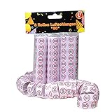 Udo Schmidt 11502 Luftschlangen-3 Rollen je 9 Stk. -Verkehrszeichen rot/weiß-Zahl: 80